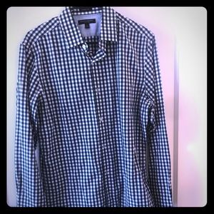 Banana Republic Blue Gingham Shirt